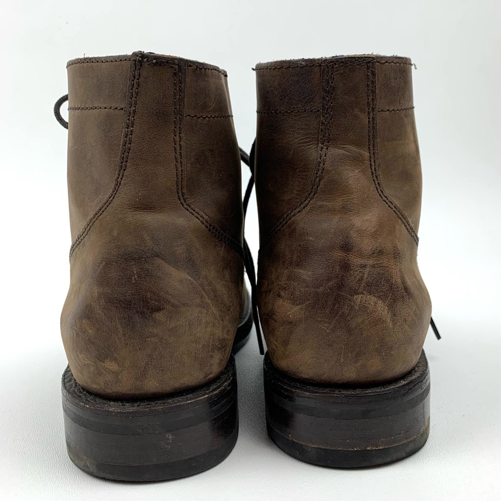Thursday Boots President Lace Up Brown Nubuck Leather Plain Toe Combat Size 11 - Picture 5 of 10